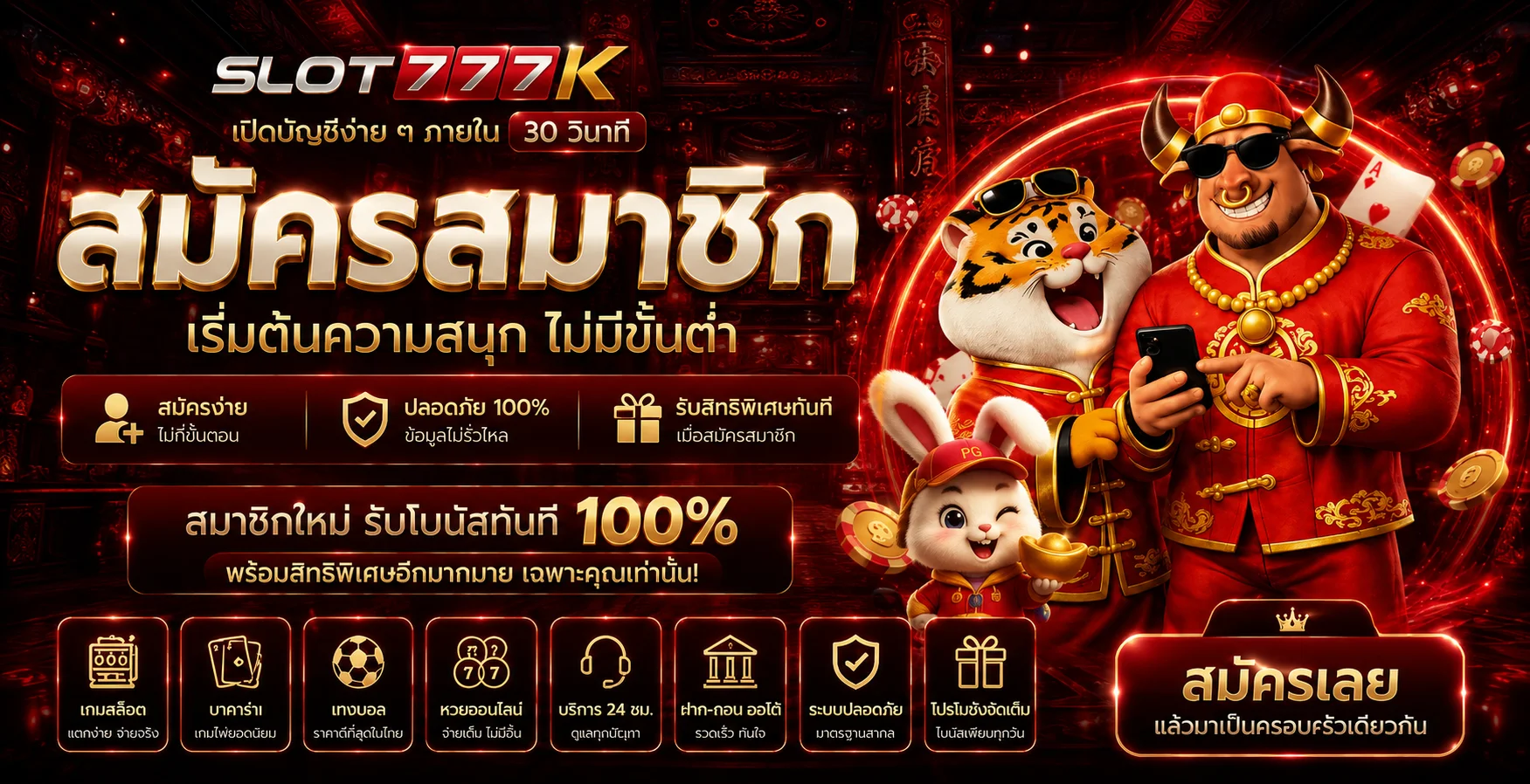 สมัคร SLOT777K และเรียนรู้สิทธิพิเศษอย่างรอบคอบ